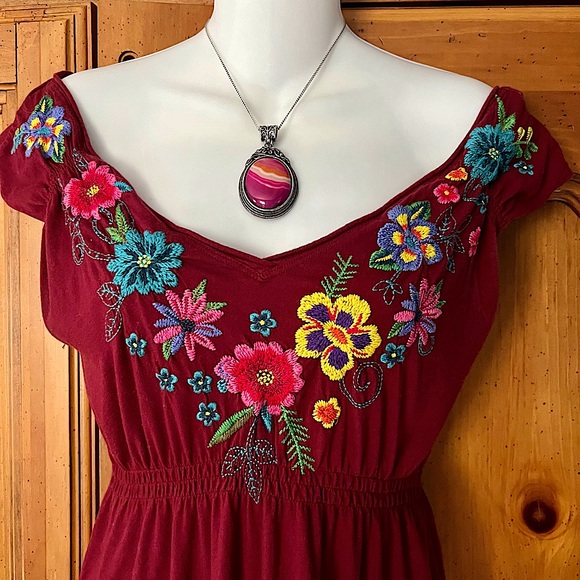 JOHNNY WAS JW LOS ANGELES EMBROIDERED DRESS S - Picture 2 of 6